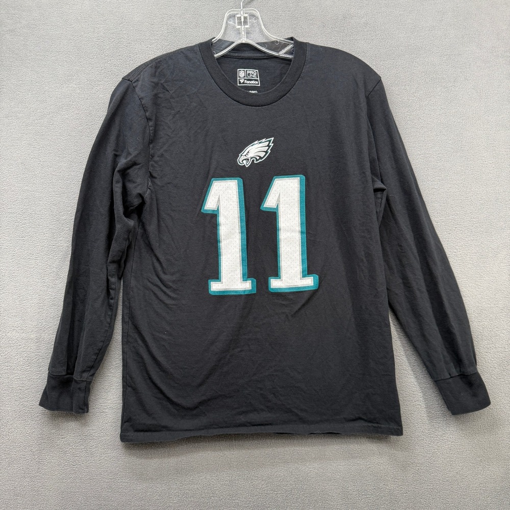 NFL Philadelphia Eagles Shirt Youth L Pro Line Fanatics Carson Wentz 11 Black